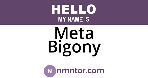 Meta Bigony