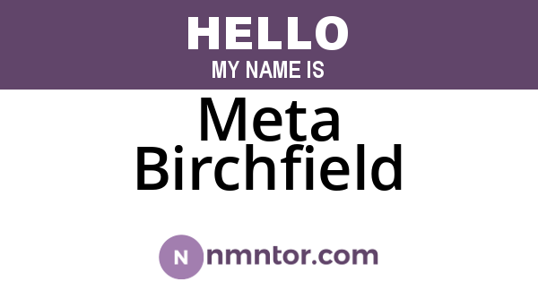 Meta Birchfield