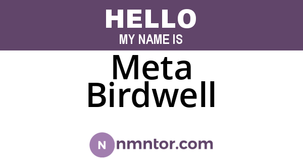 Meta Birdwell