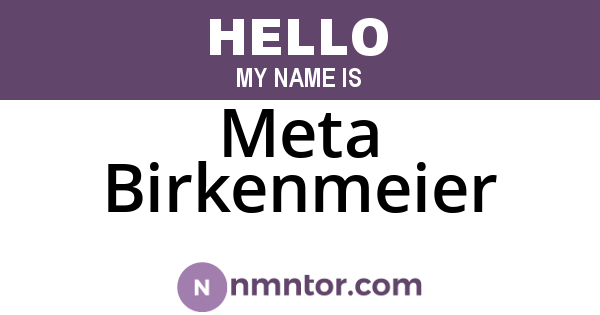 Meta Birkenmeier