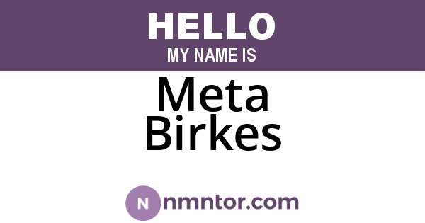 Meta Birkes