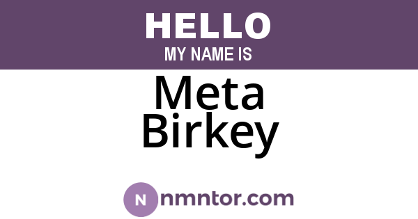 Meta Birkey