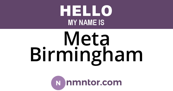Meta Birmingham