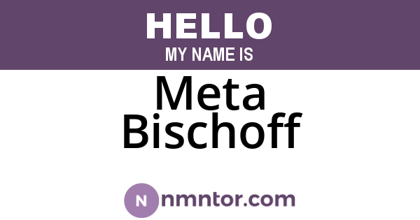 Meta Bischoff