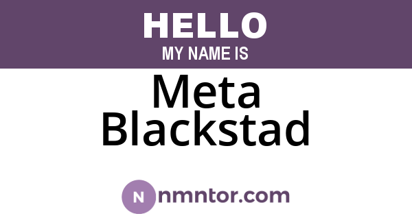 Meta Blackstad