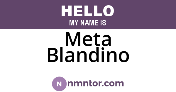 Meta Blandino