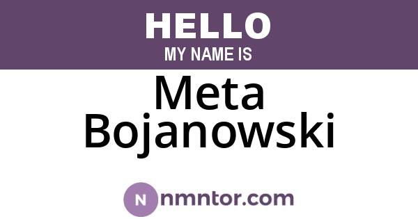 Meta Bojanowski