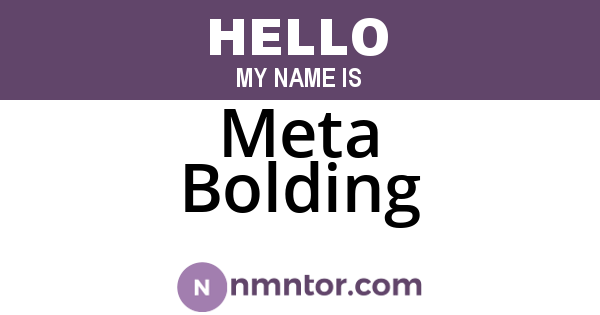 Meta Bolding