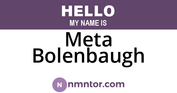 Meta Bolenbaugh