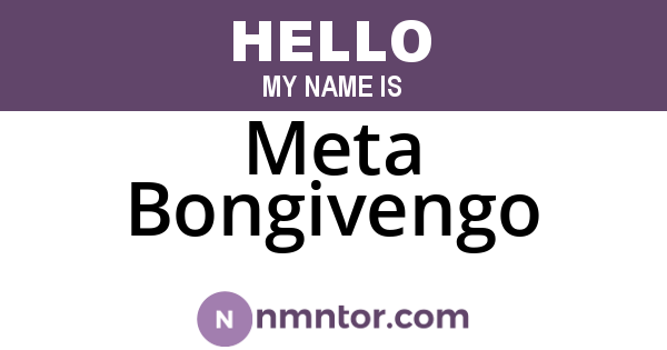 Meta Bongivengo