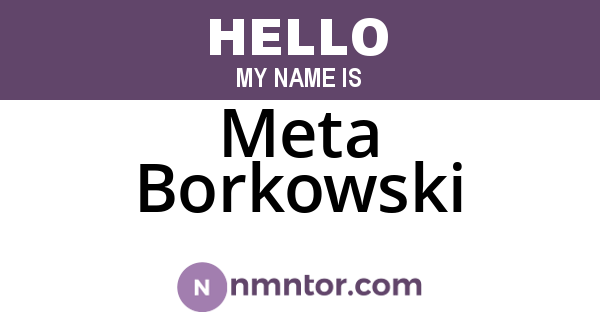 Meta Borkowski