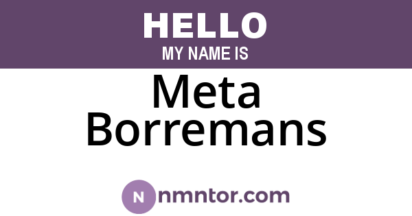 Meta Borremans