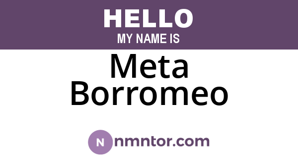 Meta Borromeo