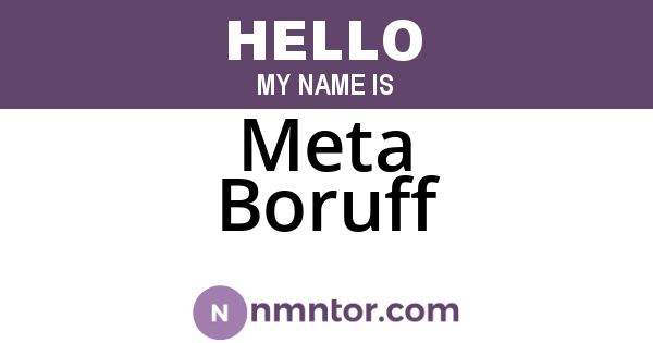 Meta Boruff