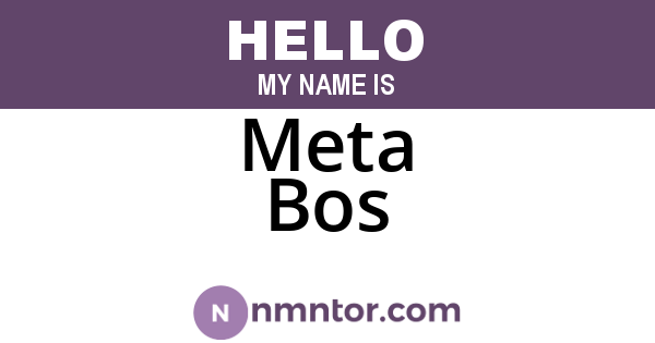 Meta Bos
