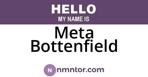 Meta Bottenfield