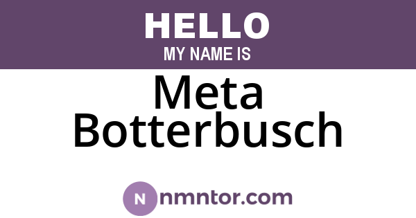 Meta Botterbusch