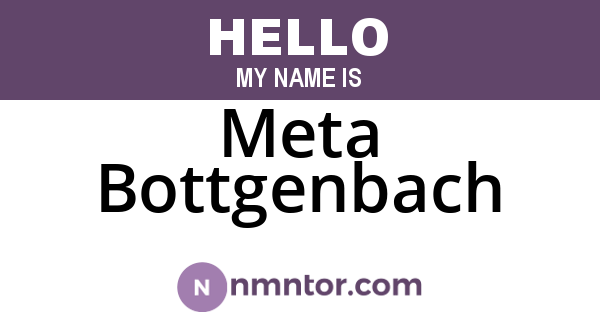 Meta Bottgenbach