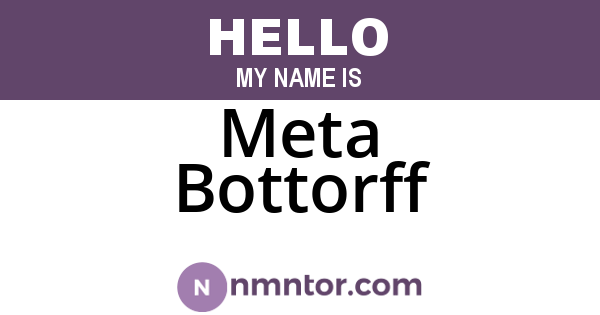 Meta Bottorff
