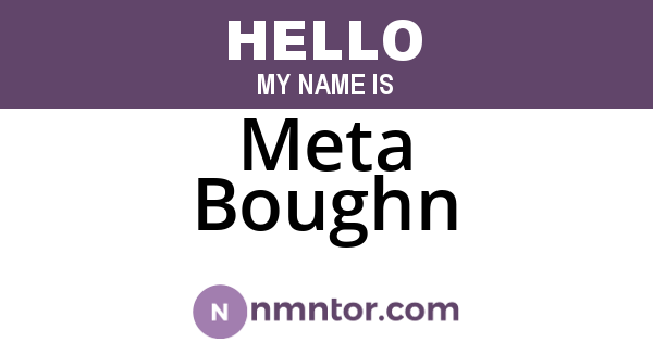 Meta Boughn