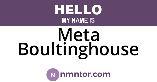 Meta Boultinghouse