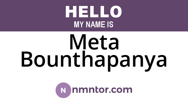Meta Bounthapanya