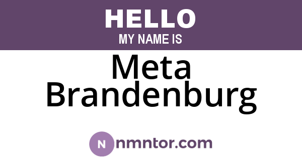 Meta Brandenburg