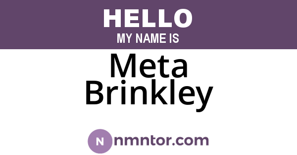 Meta Brinkley