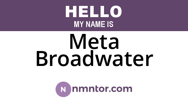 Meta Broadwater