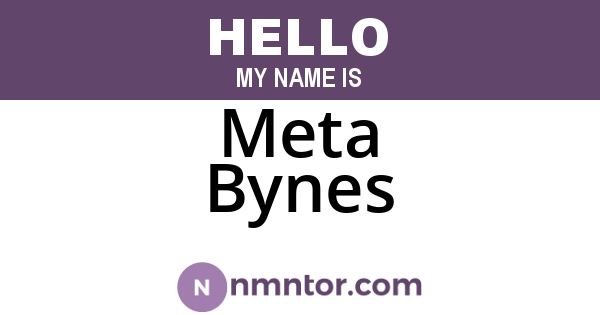 Meta Bynes