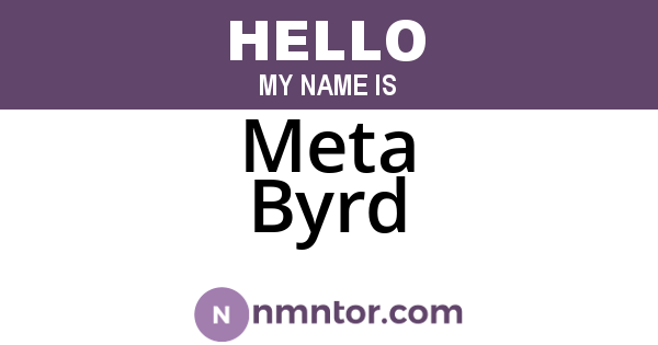 Meta Byrd