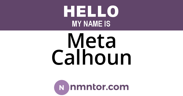 Meta Calhoun