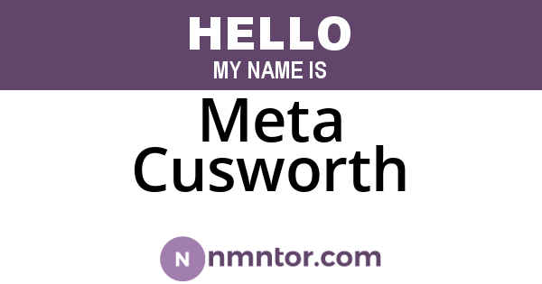 Meta Cusworth