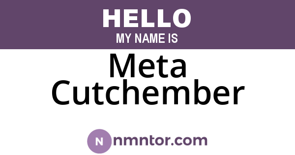 Meta Cutchember