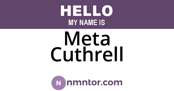 Meta Cuthrell
