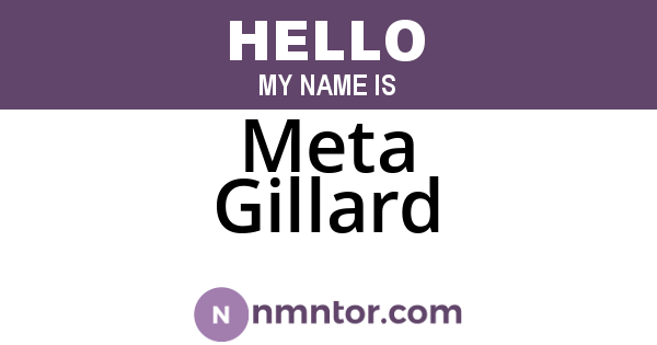 Meta Gillard