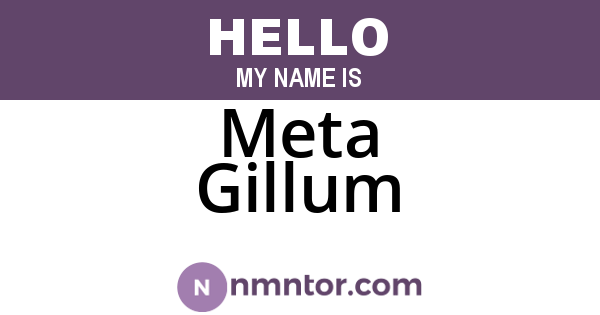 Meta Gillum