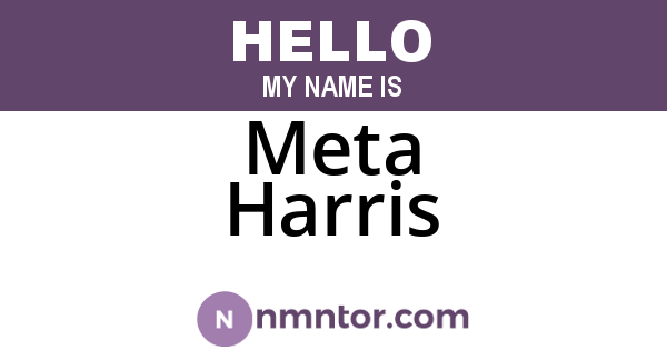 Meta Harris