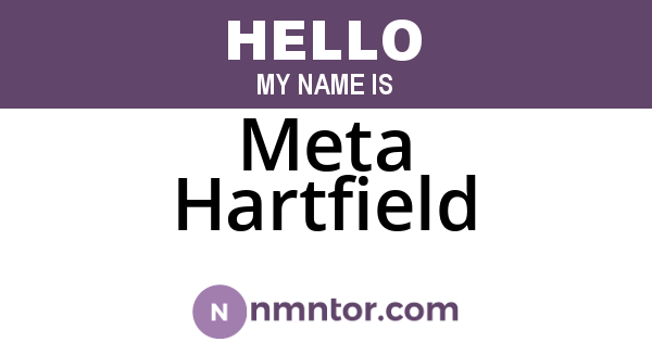 Meta Hartfield