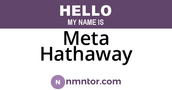 Meta Hathaway