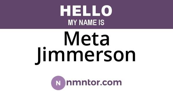 Meta Jimmerson