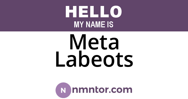 Meta Labeots