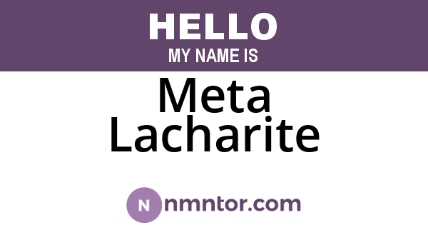 Meta Lacharite