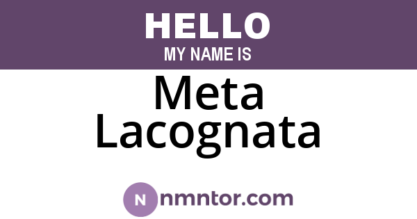 Meta Lacognata