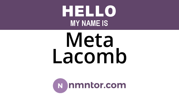 Meta Lacomb