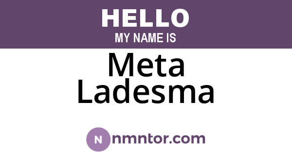 Meta Ladesma