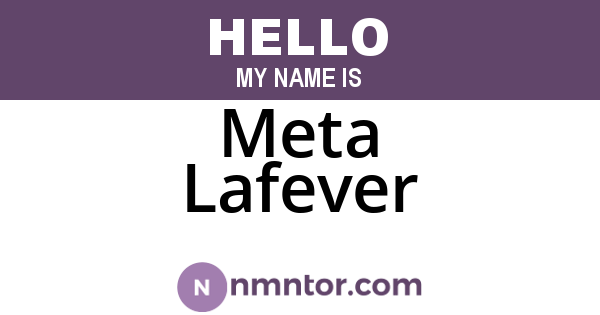 Meta Lafever