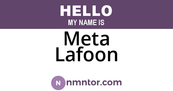 Meta Lafoon