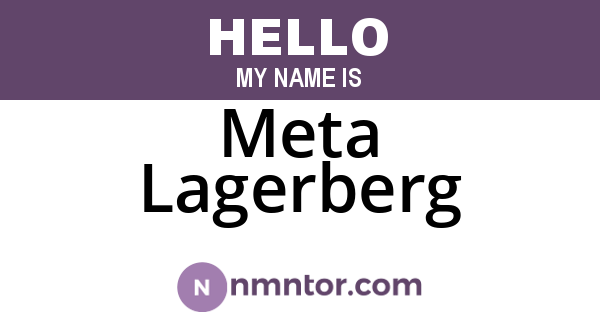 Meta Lagerberg