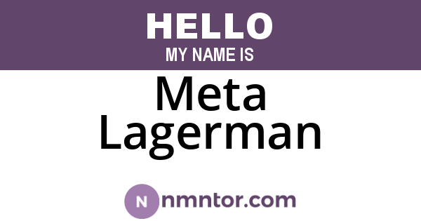 Meta Lagerman